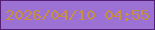 文字の大きさ：2、枠の色：541e75、背景の色：9b72d3、文字の色：c79041 無料ブログパーツのブログ時計