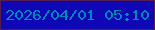 文字の大きさ：1、枠の色：541f50、背景の色：0f07b6、文字の色：0289b8 無料ブログパーツのブログ時計