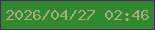 文字の大きさ：2、枠の色：541f7b、背景の色：2e8a2a、文字の色：b2a583 無料ブログパーツのブログ時計