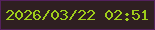 文字の大きさ：4、枠の色：54215d、背景の色：2f1f21、文字の色：9ecd1b 無料ブログパーツのブログ時計
