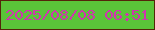 文字の大きさ：3、枠の色：542509、背景の色：5ac439、文字の色：d035ae 無料ブログパーツのブログ時計