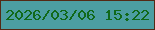文字の大きさ：4、枠の色：542915、背景の色：4c9ea2、文字の色：106919 無料ブログパーツのブログ時計