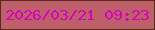 文字の大きさ：5、枠の色：542c17、背景の色：bf5f6b、文字の色：d104b9 無料ブログパーツのブログ時計