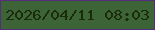 文字の大きさ：1、枠の色：542d7c、背景の色：3d6436、文字の色：192b0b 無料ブログパーツのブログ時計