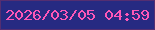 文字の大きさ：2、枠の色：542e71、背景の色：262a82、文字の色：fc57b8 無料ブログパーツのブログ時計