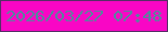 文字の大きさ：2、枠の色：542f65、背景の色：f906c5、文字の色：4d8c9b 無料ブログパーツのブログ時計