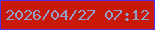 文字の大きさ：5、枠の色：5431e9、背景の色：c81807、文字の色：929fcb 無料ブログパーツのブログ時計