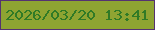 文字の大きさ：1、枠の色：543271、背景の色：8ea432、文字の色：307a26 無料ブログパーツのブログ時計