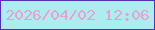 文字の大きさ：2、枠の色：5432b7、背景の色：adecf0、文字の色：e8a1cd 無料ブログパーツのブログ時計