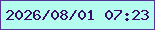 文字の大きさ：2、枠の色：543497、背景の色：b4fced、文字の色：390c6a 無料ブログパーツのブログ時計