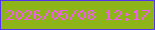 文字の大きさ：1、枠の色：5434f1、背景の色：8db519、文字の色：ef5ee8 無料ブログパーツのブログ時計