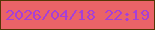 文字の大きさ：3、枠の色：543605、背景の色：ea6368、文字の色：a63fd7 無料ブログパーツのブログ時計