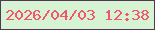 文字の大きさ：2、枠の色：543653、背景の色：d6f4d3、文字の色：f5556c 無料ブログパーツのブログ時計