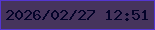 文字の大きさ：5、枠の色：5436d1、背景の色：46345c、文字の色：030329 無料ブログパーツのブログ時計