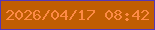 文字の大きさ：1、枠の色：5437b7、背景の色：c05d02、文字の色：fd8a45 無料ブログパーツのブログ時計