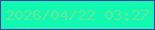 文字の大きさ：4、枠の色：5438a2、背景の色：11f9b1、文字の色：63e498 無料ブログパーツのブログ時計