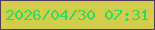 文字の大きさ：5、枠の色：54395e、背景の色：d2cd4b、文字の色：2ed863 無料ブログパーツのブログ時計