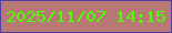 文字の大きさ：4、枠の色：543aa5、背景の色：b67974、文字の色：52fc05 無料ブログパーツのブログ時計