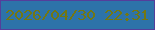 文字の大きさ：1、枠の色：543e9b、背景の色：2d73a9、文字の色：737713 無料ブログパーツのブログ時計