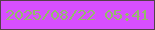 文字の大きさ：5、枠の色：543f4a、背景の色：d74ffe、文字の色：93bb6b 無料ブログパーツのブログ時計