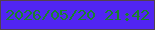 文字の大きさ：1、枠の色：54414e、背景の色：5125f2、文字の色：1a812e 無料ブログパーツのブログ時計