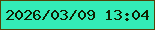 文字の大きさ：2、枠の色：544307、背景の色：33ecb6、文字の色：102000 無料ブログパーツのブログ時計