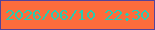文字の大きさ：4、枠の色：544399、背景の色：fc6c3c、文字の色：27ccb1 無料ブログパーツのブログ時計