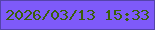 文字の大きさ：4、枠の色：5443ab、背景の色：7e5af9、文字の色：3b5f0a 無料ブログパーツのブログ時計