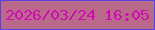 文字の大きさ：5、枠の色：5443e1、背景の色：ba698a、文字の色：d00bb6 無料ブログパーツのブログ時計