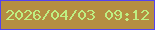 文字の大きさ：3、枠の色：5443f0、背景の色：b58e41、文字の色：beef82 無料ブログパーツのブログ時計