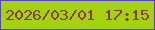 文字の大きさ：3、枠の色：5444bd、背景の色：a4d110、文字の色：8c3948 無料ブログパーツのブログ時計