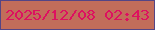 文字の大きさ：3、枠の色：544585、背景の色：c26d5a、文字の色：dd1160 無料ブログパーツのブログ時計