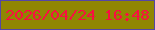 文字の大きさ：3、枠の色：5446a6、背景の色：908602、文字の色：f80f41 無料ブログパーツのブログ時計