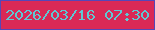 文字の大きさ：4、枠の色：5447b8、背景の色：d92956、文字の色：5ec9d4 無料ブログパーツのブログ時計
