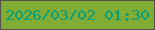 文字の大きさ：5、枠の色：544e4e、背景の色：81ad35、文字の色：069f7c 無料ブログパーツのブログ時計