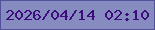 文字の大きさ：2、枠の色：54509b、背景の色：868cbf、文字の色：3d0d7e 無料ブログパーツのブログ時計