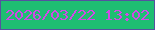 文字の大きさ：3、枠の色：54529f、背景の色：1ebe72、文字の色：d149e6 無料ブログパーツのブログ時計