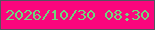 文字の大きさ：3、枠の色：545460、背景の色：fa067d、文字の色：6fd77e 無料ブログパーツのブログ時計