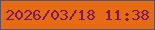 文字の大きさ：2、枠の色：545472、背景の色：e76b13、文字の色：7a1761 無料ブログパーツのブログ時計