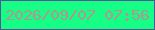 文字の大きさ：2、枠の色：545697、背景の色：16fe85、文字の色：b49490 無料ブログパーツのブログ時計