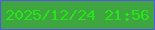 文字の大きさ：1、枠の色：5456e8、背景の色：3fa541、文字の色：26e618 無料ブログパーツのブログ時計