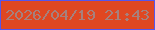 文字の大きさ：2、枠の色：5456ed、背景の色：df4722、文字の色：a6807d 無料ブログパーツのブログ時計
