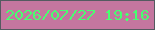 文字の大きさ：4、枠の色：545a60、背景の色：c4769f、文字の色：48ff70 無料ブログパーツのブログ時計