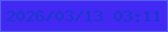 文字の大きさ：2、枠の色：545bf6、背景の色：4228f3、文字の色：153aca 無料ブログパーツのブログ時計