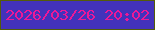 文字の大きさ：3、枠の色：545c09、背景の色：4332bb、文字の色：ec1897 無料ブログパーツのブログ時計