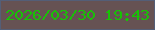 文字の大きさ：3、枠の色：545e77、背景の色：665253、文字の色：18c206 無料ブログパーツのブログ時計