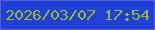 文字の大きさ：3、枠の色：5462e8、背景の色：2041d7、文字の色：9cb539 無料ブログパーツのブログ時計