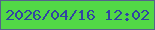 文字の大きさ：3、枠の色：54638a、背景の色：52d846、文字の色：3144a2 無料ブログパーツのブログ時計