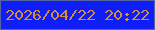 文字の大きさ：4、枠の色：5464a5、背景の色：0f1ef9、文字の色：d58d3b 無料ブログパーツのブログ時計