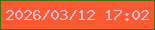 文字の大きさ：4、枠の色：546514、背景の色：fc5a32、文字の色：f8bfd3 無料ブログパーツのブログ時計